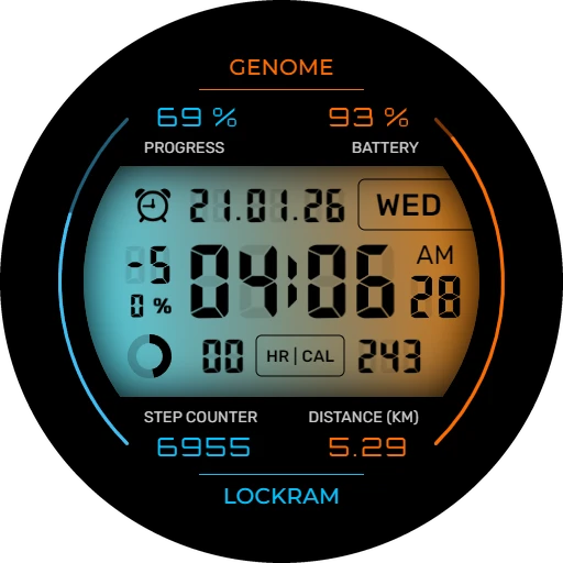 Lockram: Digital watch face