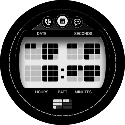 TR808 Binary Watch Face