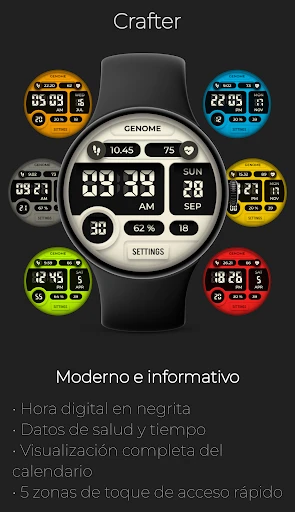 Captura en móvil de Crafter: Esfera Digital Activa 1