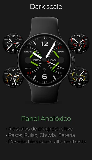 Captura no teléfono Dark scale: Panel de control 1