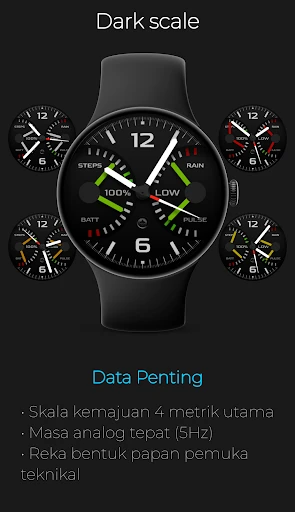 Tangkapan skrin telefon Dark scale: Tolok Data Analog 1