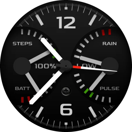 Screenshot orologio Dark scale: Analogico Funzione 2