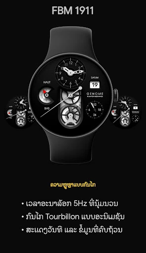 ພາບໜ້າຈໍໂທລະສັບ FBM 1911: ໜ້າປັດໂມງແບບກົນຈັກ ຮູບທີ 1