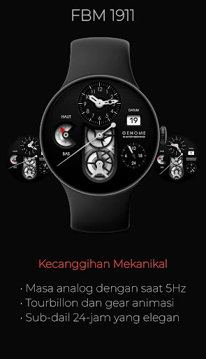 Tangkapan skrin telefon FBM 1911: Muka Jam Mekanikal 1
