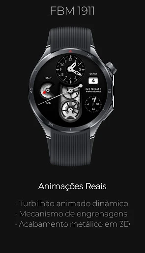 Captura no celular FBM 1911: Analógico Watch Face 2
