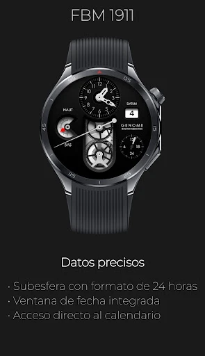 Captura en celular de FBM 1911: Mecánico Watch Face 2