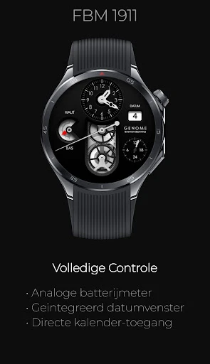Screenshot op telefoon FBM 1911: Klassieke Watch Face 2