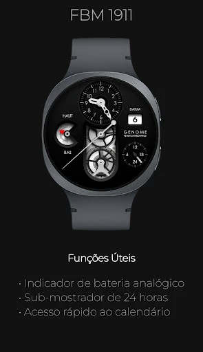 Captura no telemóvel FBM 1911: Analógico Watch Face 3
