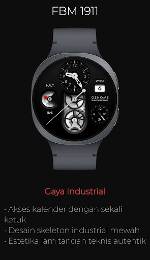 Screenshot ponsel FBM 1911: Mekanis Watch Face 3