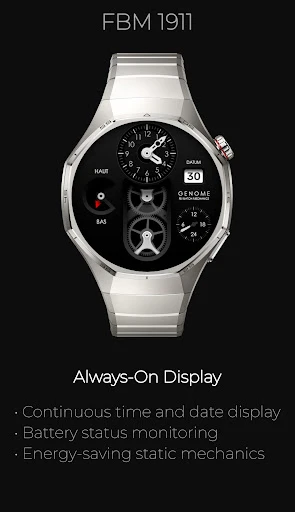 FBM 1911: Skeleton Watch Face phone screenshot 4