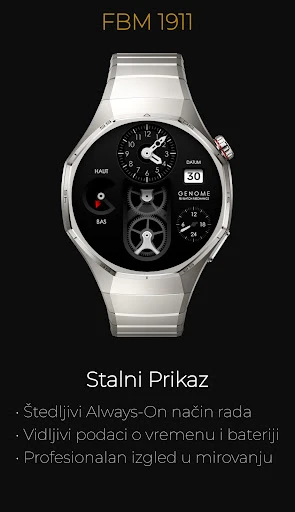 FBM 1911: Mehanički Watch Face — snimka zaslona na telefonu 4