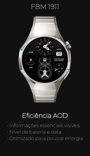 Captura no telemóvel FBM 1911: Analógico Watch Face 4