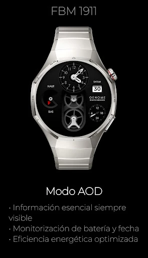 Captura en celular de FBM 1911: Mecánico Watch Face 4