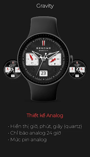 Ảnh chụp màn hình điện thoại Gravity: Mặt kim kỹ thuật số 1