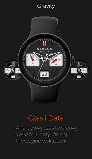 Gravity: Czarny Chronograf — zrzut ekranu na telefonie 1