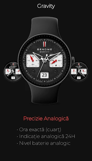 Captură pe telefon Gravity: Cadran Tehnic Analog 1