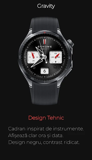 Captură pe telefon Gravity: Cadran Tehnic Analog 2