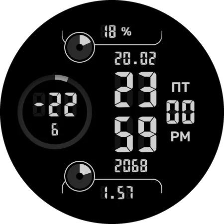 Lockram 2: Digital watch face pantaila-argazkia erlojuan 4