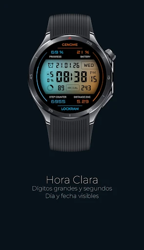 Captura en celular de Lockram: esfera digital 2
