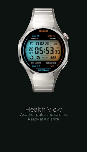 Picha ya skrini ya simu Lockram: Digital watch face 4