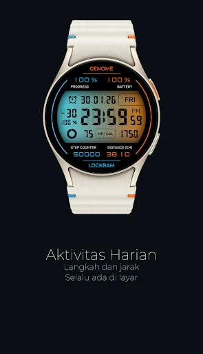 Tangkapan skrin telefon Lockram: Tampilan jam digital 5