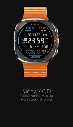 Captura no telemóvel Lockram: mostrador digital 6
