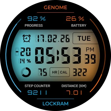 Lockram: Digital watch face ವಾಚ್ ಸ್ಕ್ರೀನ್‌ಶಾಟ್ 4