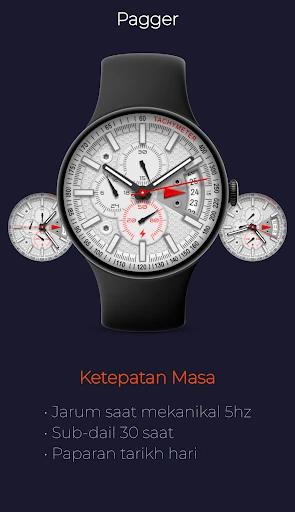 Tangkapan skrin telefon Pagger: Kronograf Sukan Klasik 1