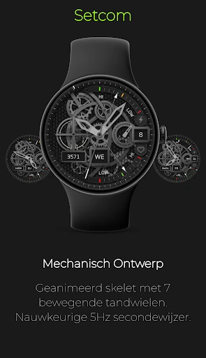Screenshot op telefoon Setcom: Mechanische Skelet 1