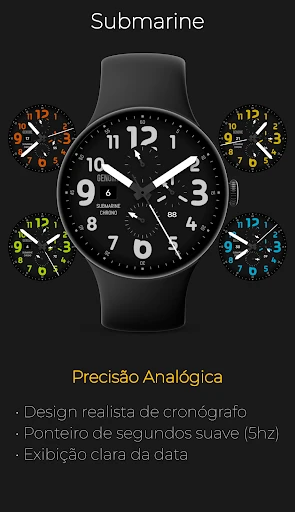 Captura no telemóvel Submarine: Cronógrafo Realista 1
