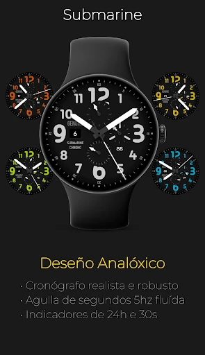 Captura no teléfono Submarine: Cronógrafo Realista 1
