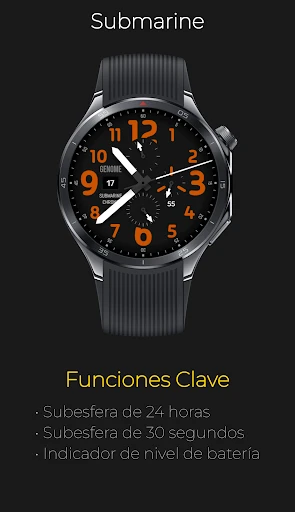 Captura en celular de Submarine: Cronógrafo de buceo 2