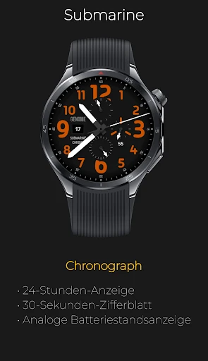 Submarine: Analoger Chronograf Smartphone-Screenshot 2
