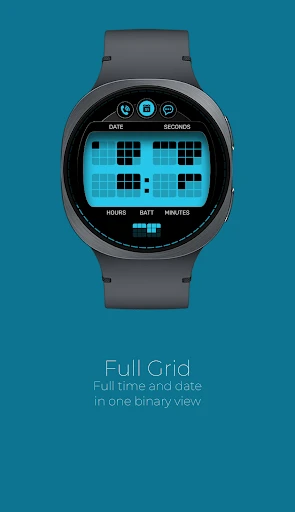 TR808 Binary Watch Face phone screenshot 3