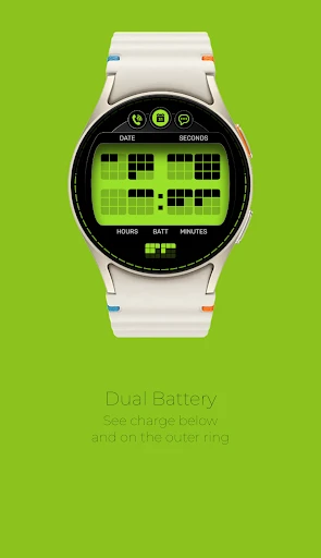 TR808 Binary Watch Face ফোন স্ক্রিনশট 5