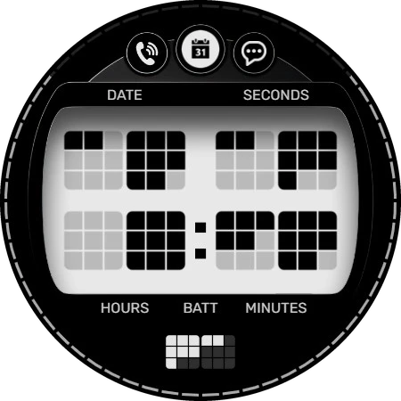 Picha ya skrini ya saa TR808 Binary Watch Face 1
