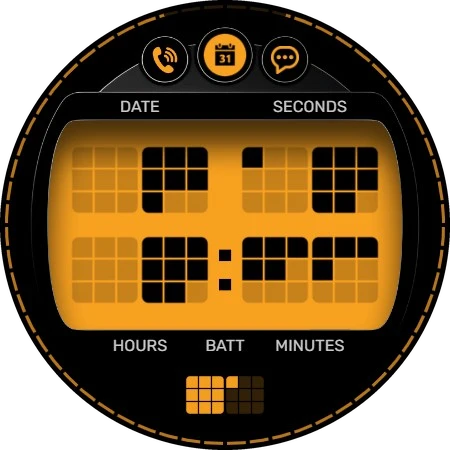 Captura no reloxo TR808 Binary Watch Face 4