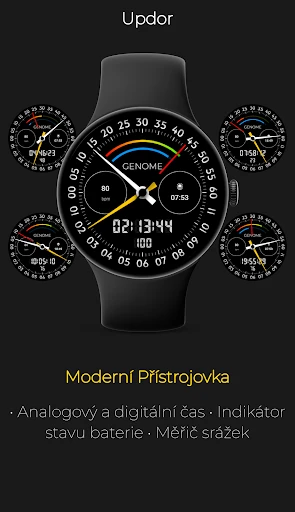 Updor: Moderní datový ciferník — snímek na telefonu 1