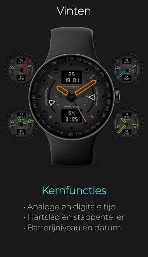 Screenshot op telefoon Vinten: Analoog Digitaal Neon 1
