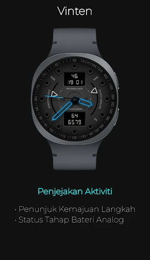 Tangkapan skrin telefon Vinten: Muka Jam Hibrid Neon 3