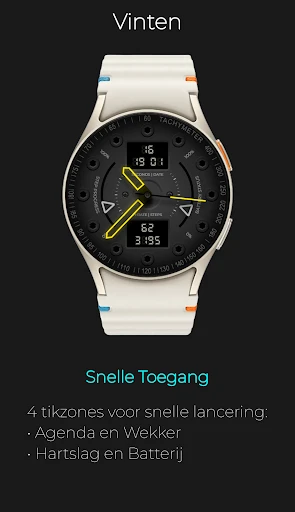 Screenshot op telefoon Vinten: Analoog Digitaal Neon 5