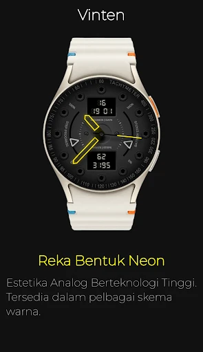 Tangkapan skrin telefon Vinten: Muka Jam Hibrid Neon 5