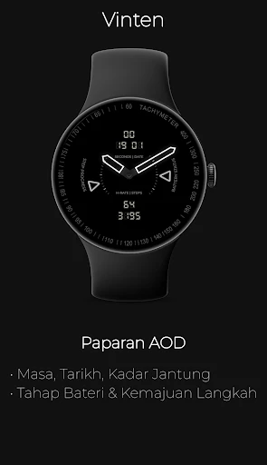 Tangkapan skrin telefon Vinten: Muka Jam Hibrid Neon 7